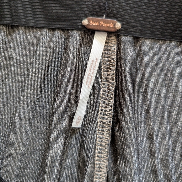 Free People Star Sign Ribbed Pleated Wide Leg Velvet Pants Xs Pre Owned - Picture 8 of 9